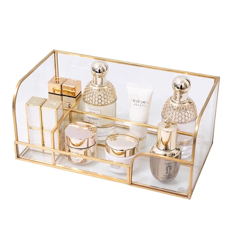 Luxury Skincare Europe - 라이트 럭셔리 데스크탑 화장품 정리함 메이크업