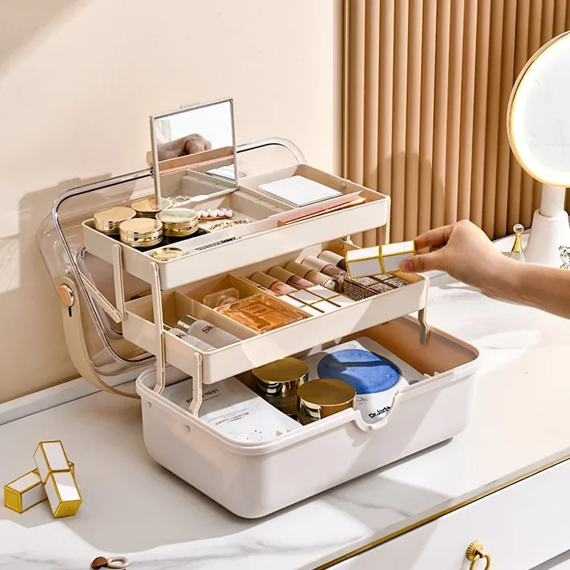 High Luxury Skincare - 라이트 럭셔리 화장품 수납함 데스크탑 고급