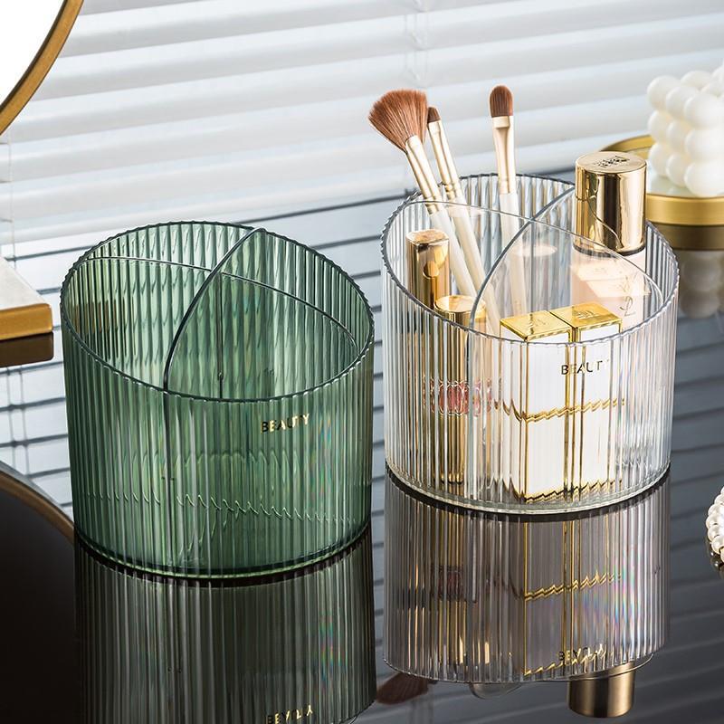 High Luxury Skincare - 데스크탑 고급 투명 수납함, 앞면이 낮고