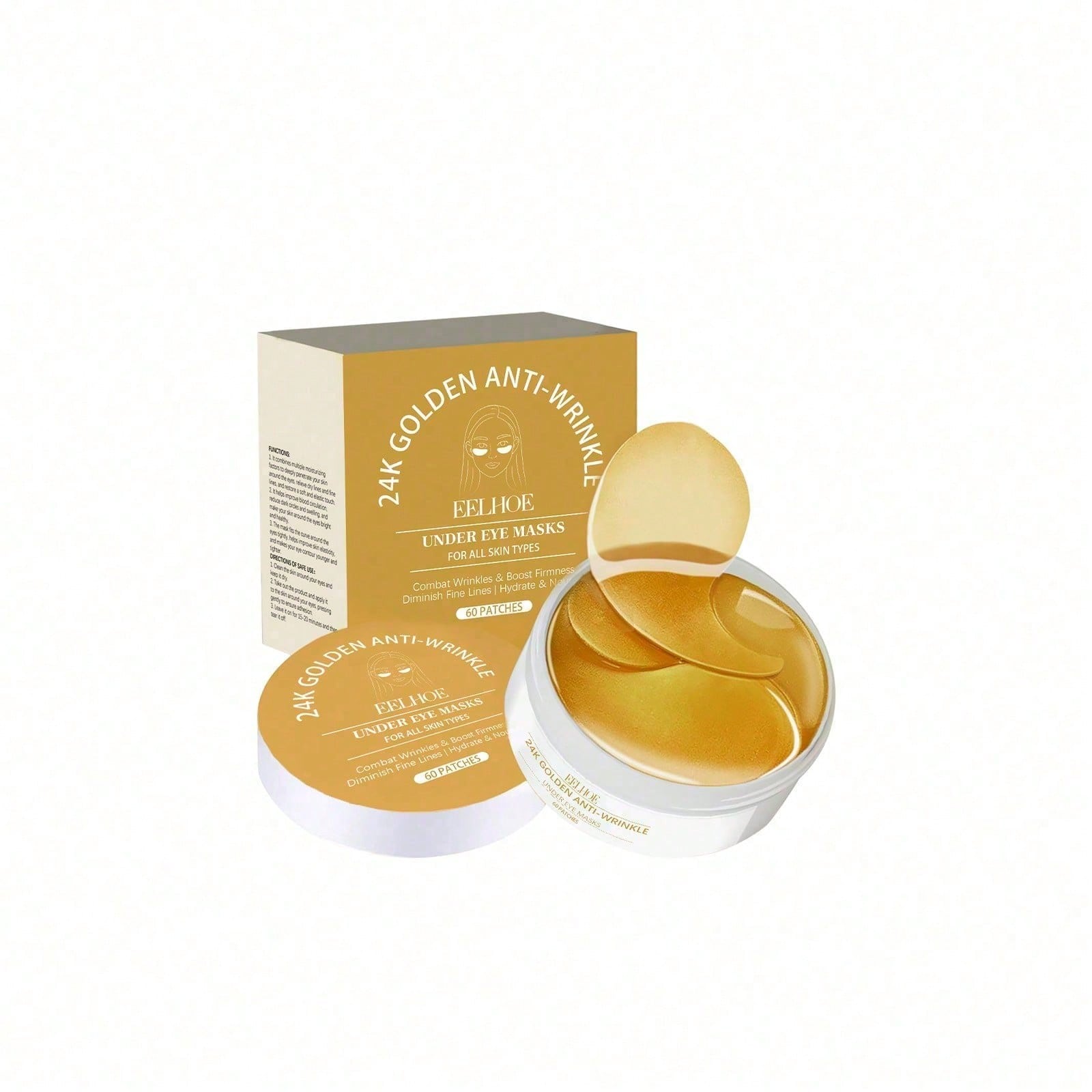 Luxury Skincare Lines - 24K 골드 아이 마스크, 60매 고급