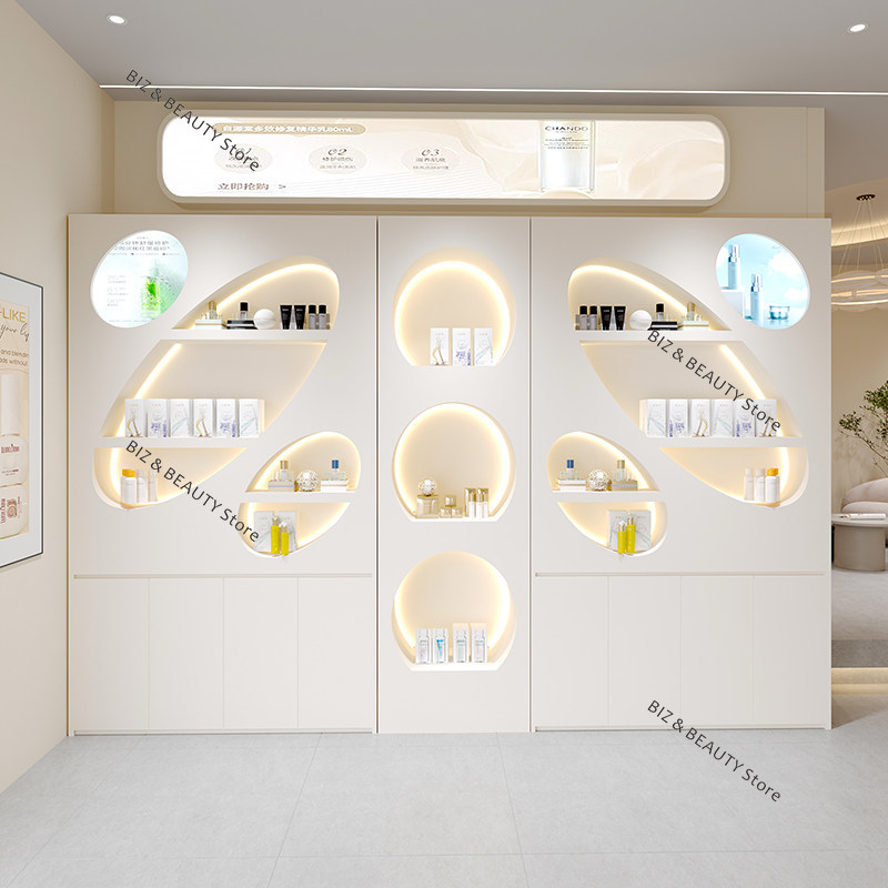 High Luxury Skincare - 고광택 페인트 뷰티 살롱 진열장 고급