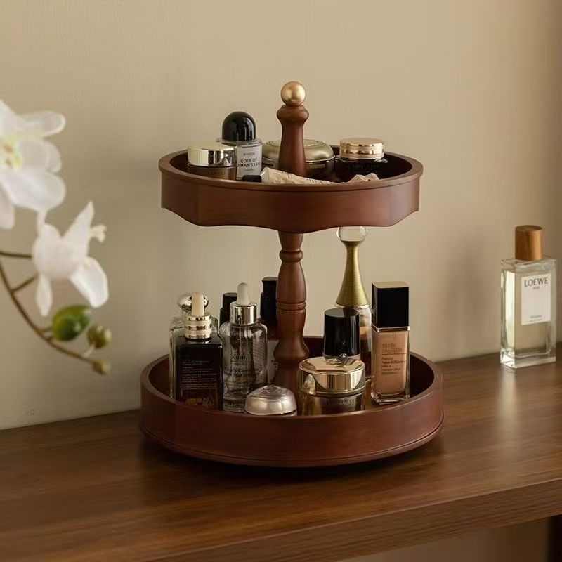 고급스러운 회전식 화장품 보관함, 원목 데스크탑 스킨케 - Luxury Skincare Europe 리뷰 및 가격