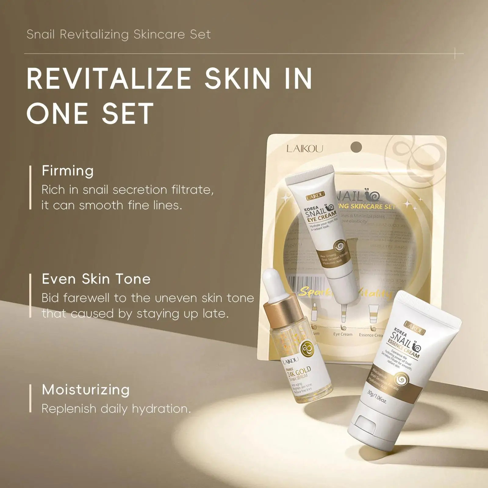 24K 골드 달팽이 리페어 세럼 아이 크림 에센스 세트 - Luxury Skincare Lines 리뷰 및 가격