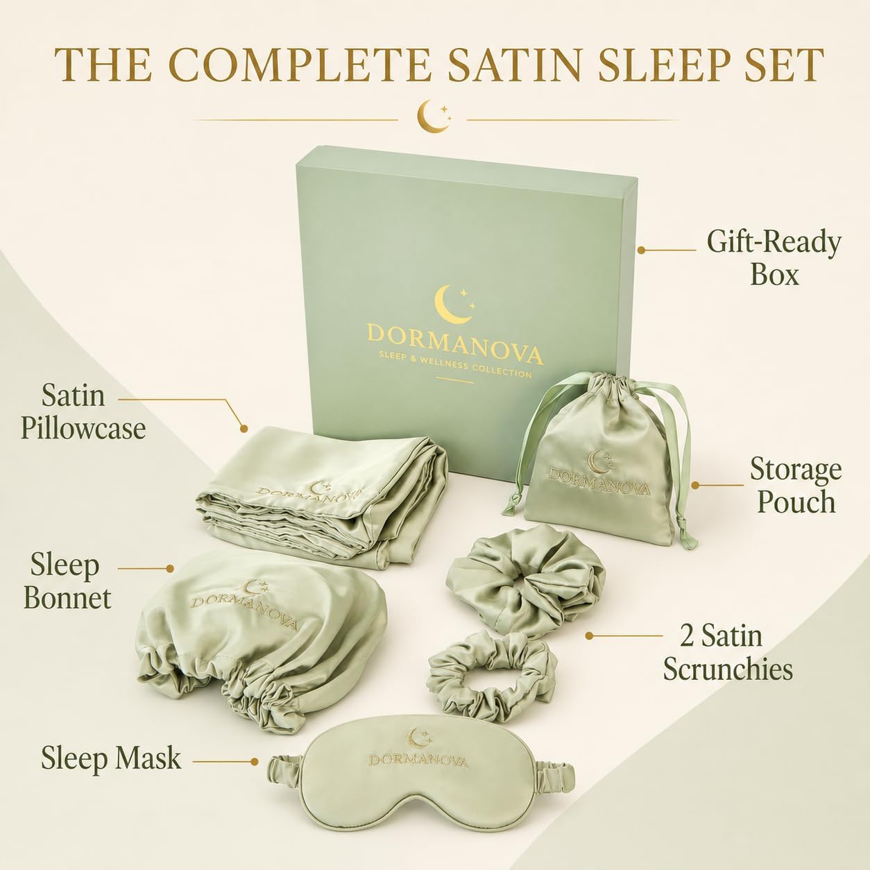 럭셔리 새틴 수면 세트 – 새틴 베갯잇, 수면 마스크, - Luxury Skincare Gift Box 리뷰 및 가격