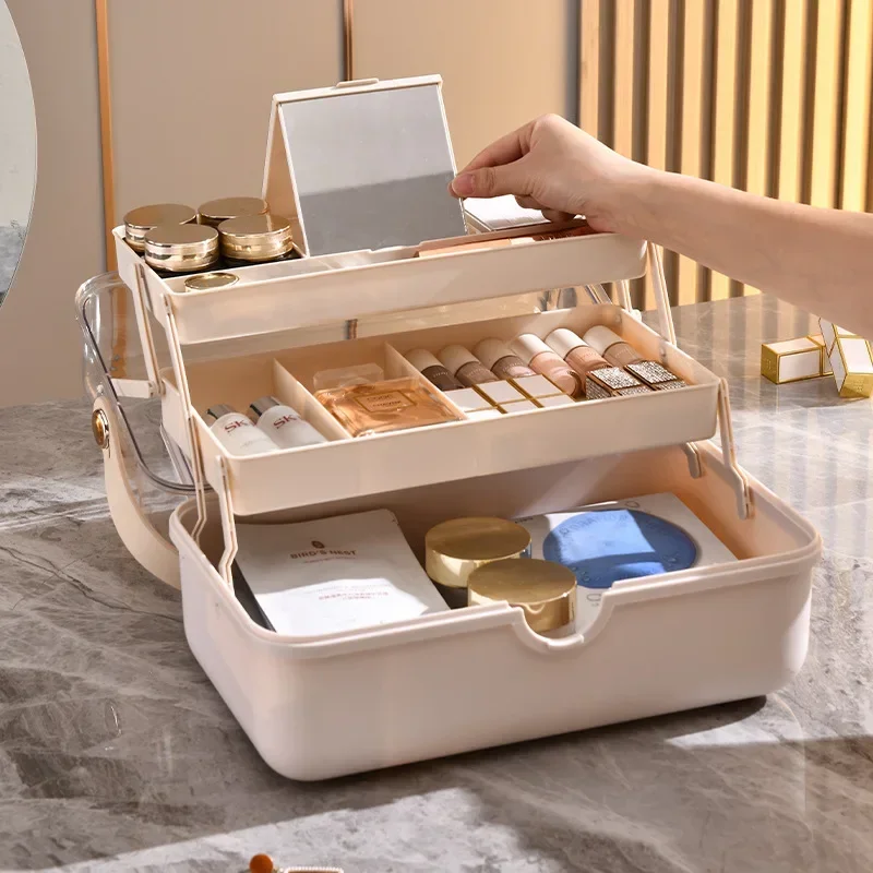 라이트 럭셔리 화장품 수납함 데스크탑 고급 대용량 방진 - High Luxury Skincare 리뷰 및 가격