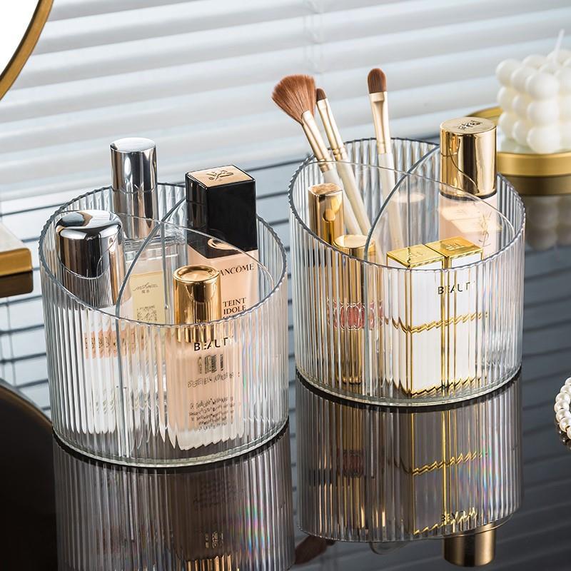 데스크탑 고급 투명 수납함, 앞면이 낮고 뒷면이 높은  - High Luxury Skincare 리뷰 및 가격