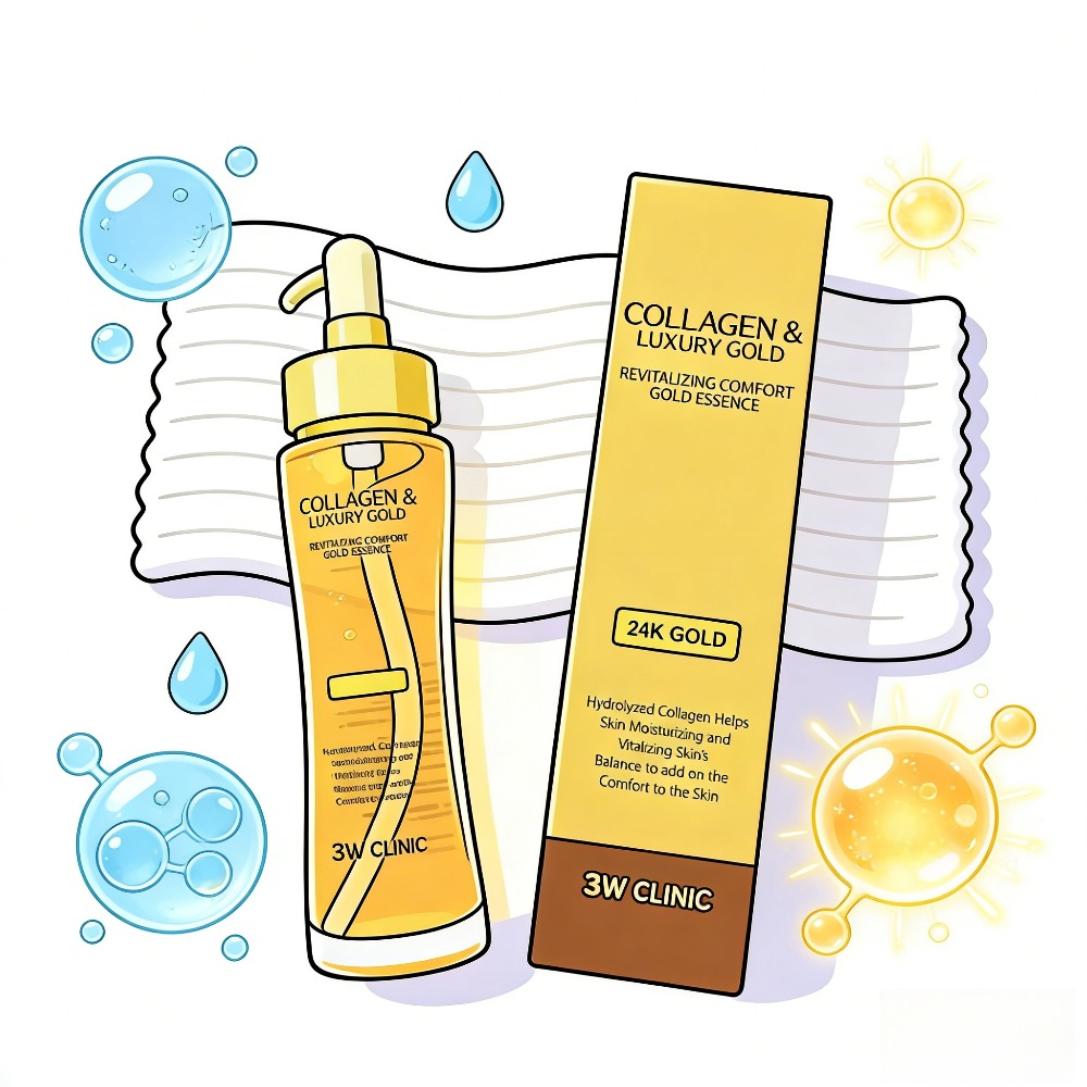 3WCLINIC 콜라겐 & 럭셔리 골드 24K 골드 에 - Luxury Skincare Korea 리뷰 및 가격